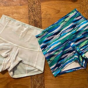 2 Pairs of Lululemon Shorts Size 6